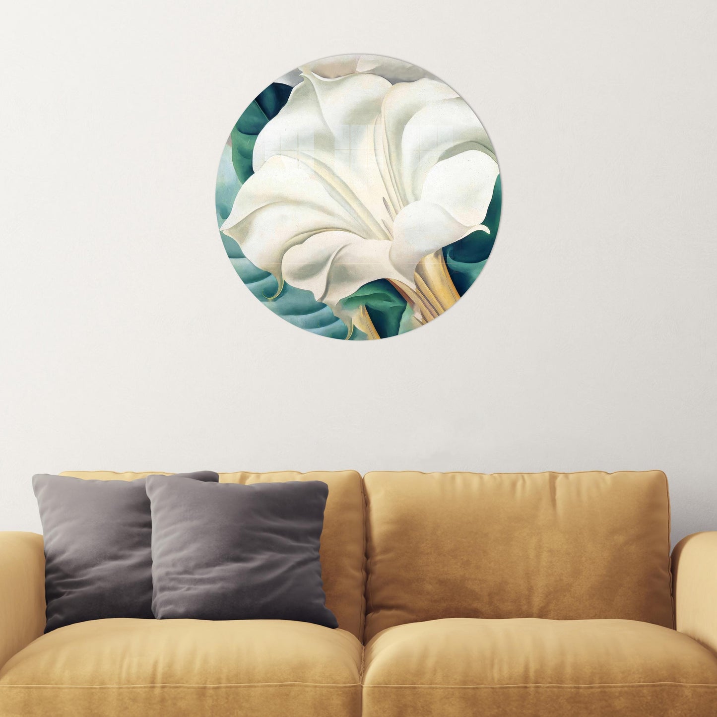 Abstract Flower Gifting Glass Wall Art