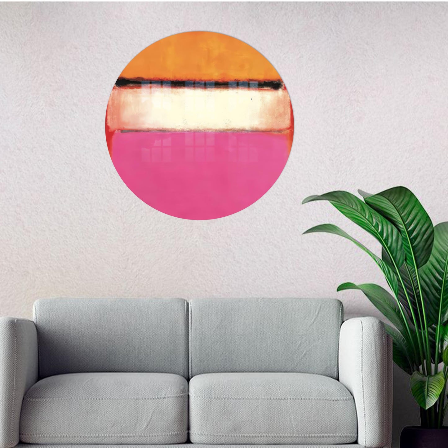 Orange Bohemian Mark Rothko Glass Wall Art