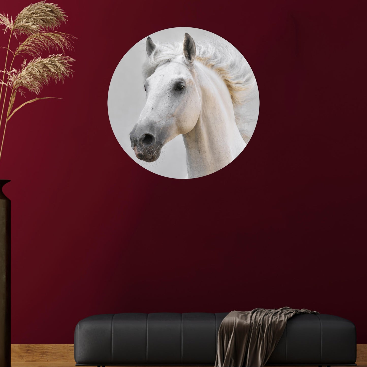 White Horse Bridesmaid and Glass Wall Art