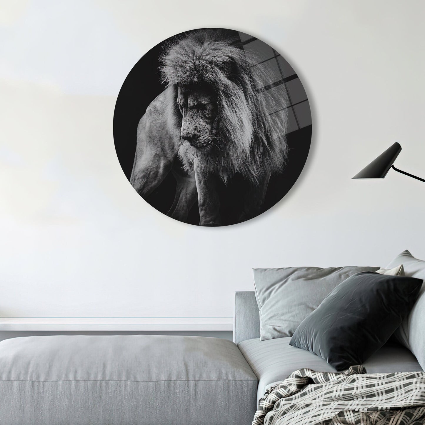 Lion African Glass Wall Art