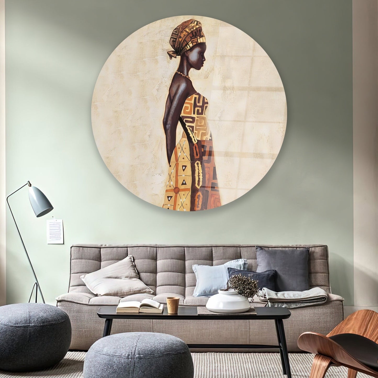 Ethnic Pattern Glass Wall Art