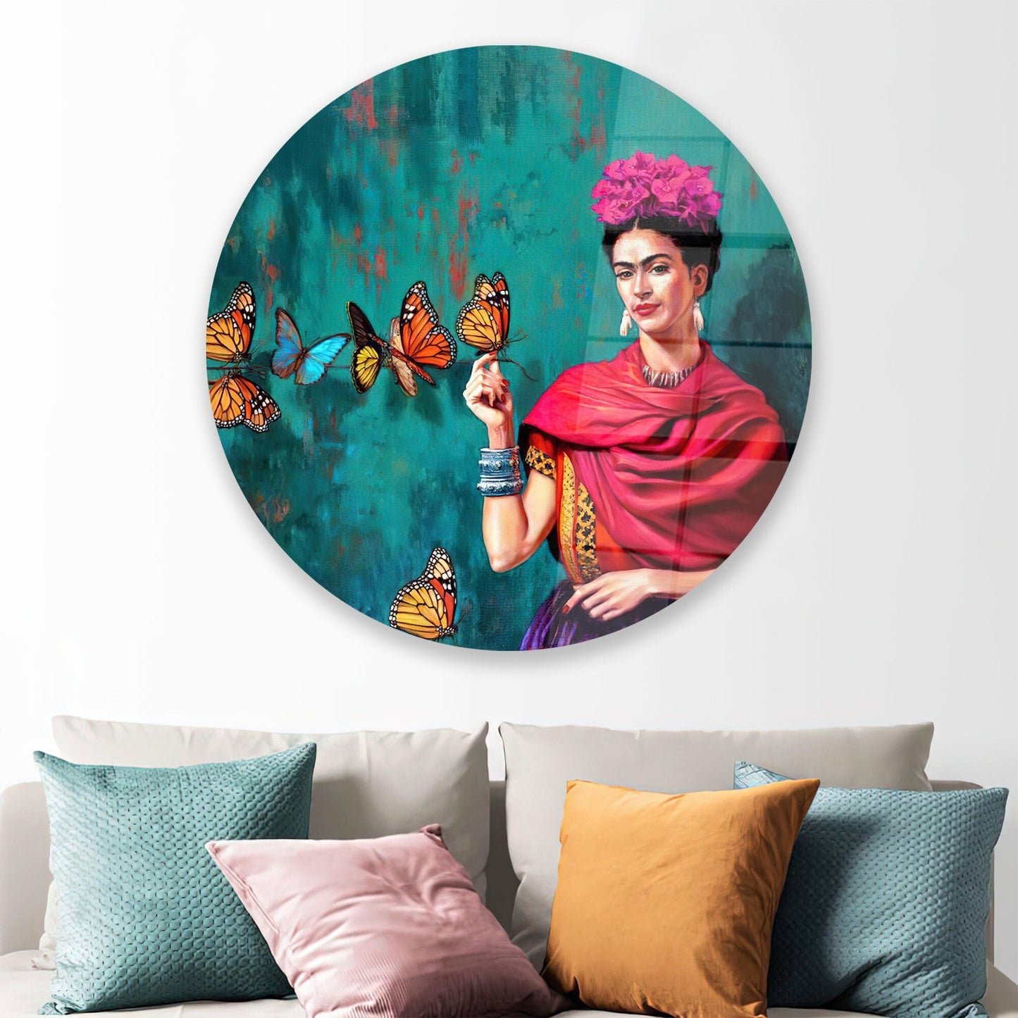 Woman Portrait Glass Wall Art