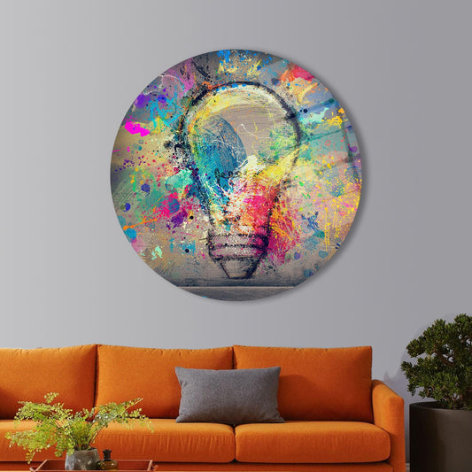Colorful Graffiti Glass Wall Art - Vibrant Glass Decor for Modern Spaces