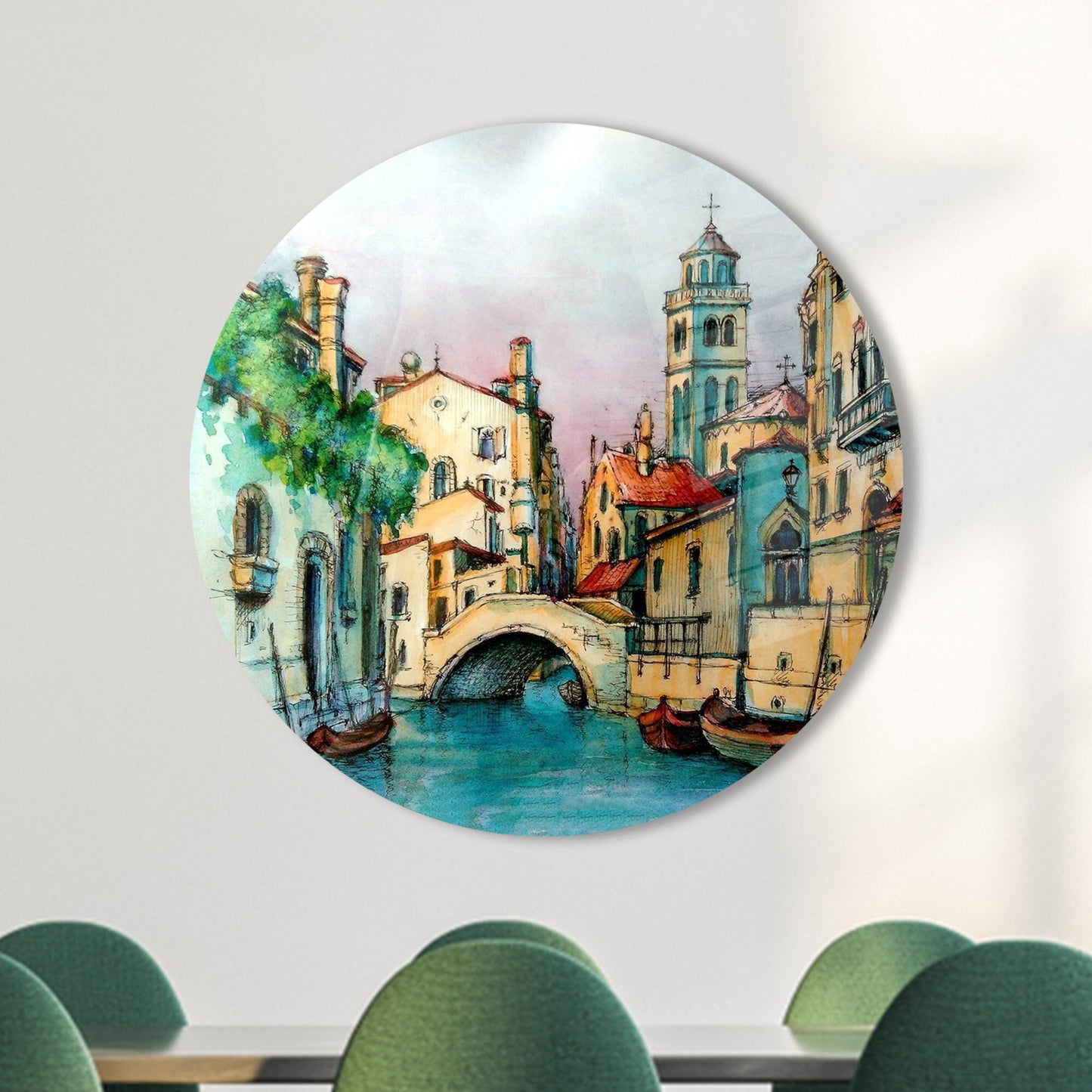 Venice Landscape Glass Wall Art