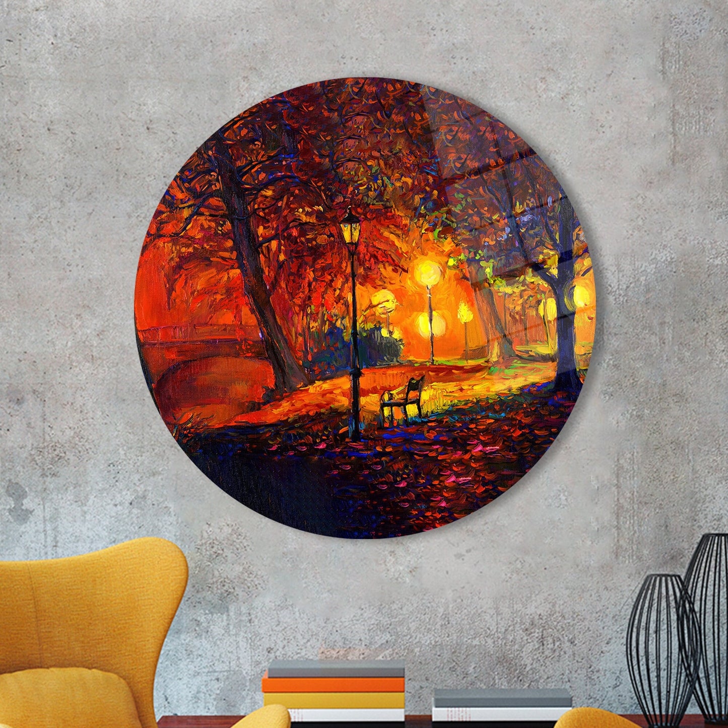 Tree Design Glass Wall Art
