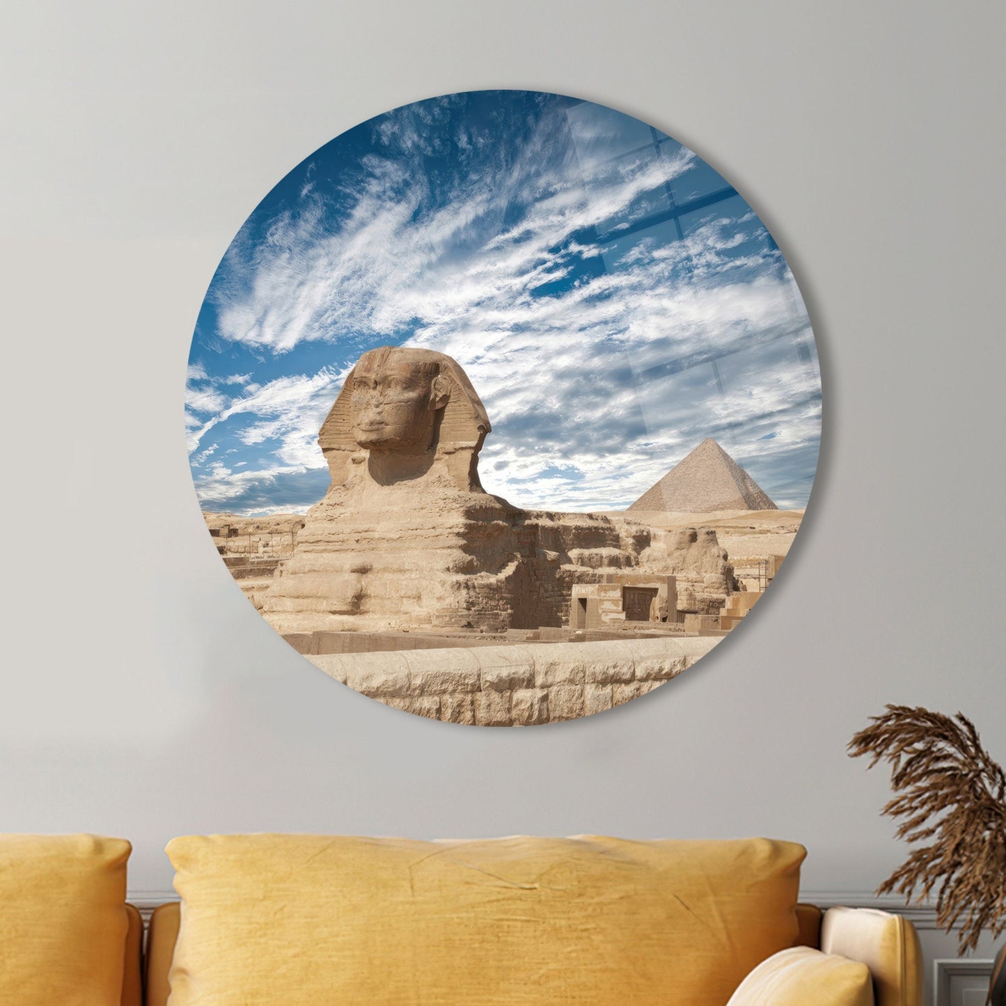 Sky Landscape Egypt City Glass Wall Art