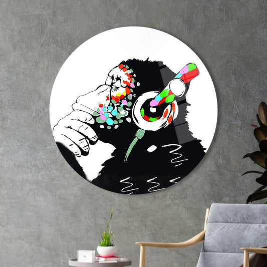 Elegant Abstract Glass Wall Art in Clear Crystal