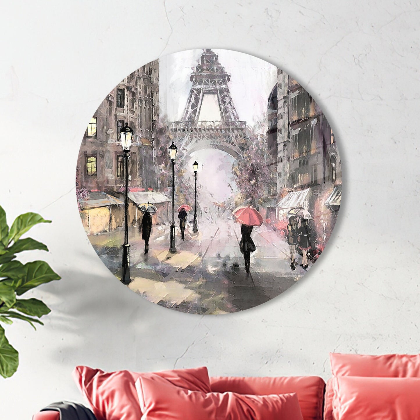 Eiffel Tower Glass Wall Art