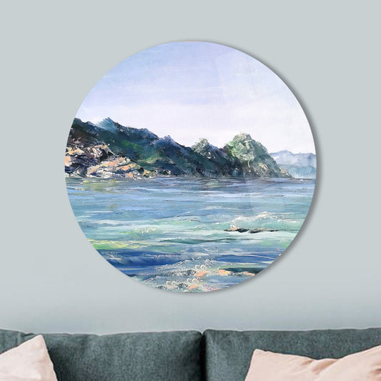 Abstract Sea Landscape Glass Wall Decor - Stunning Seascape Glass Art