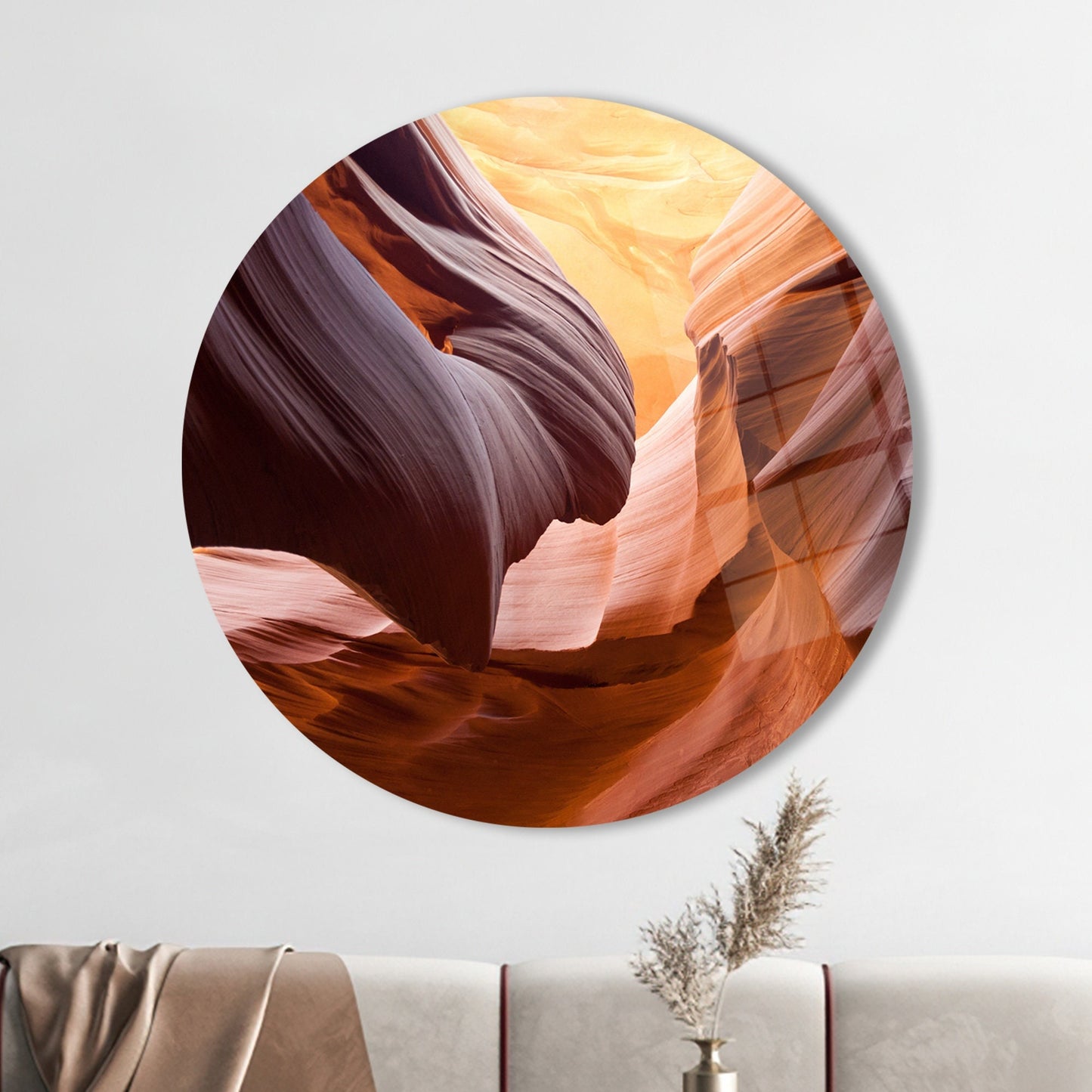 Antelope Canyon Photography Glass Wall Art
