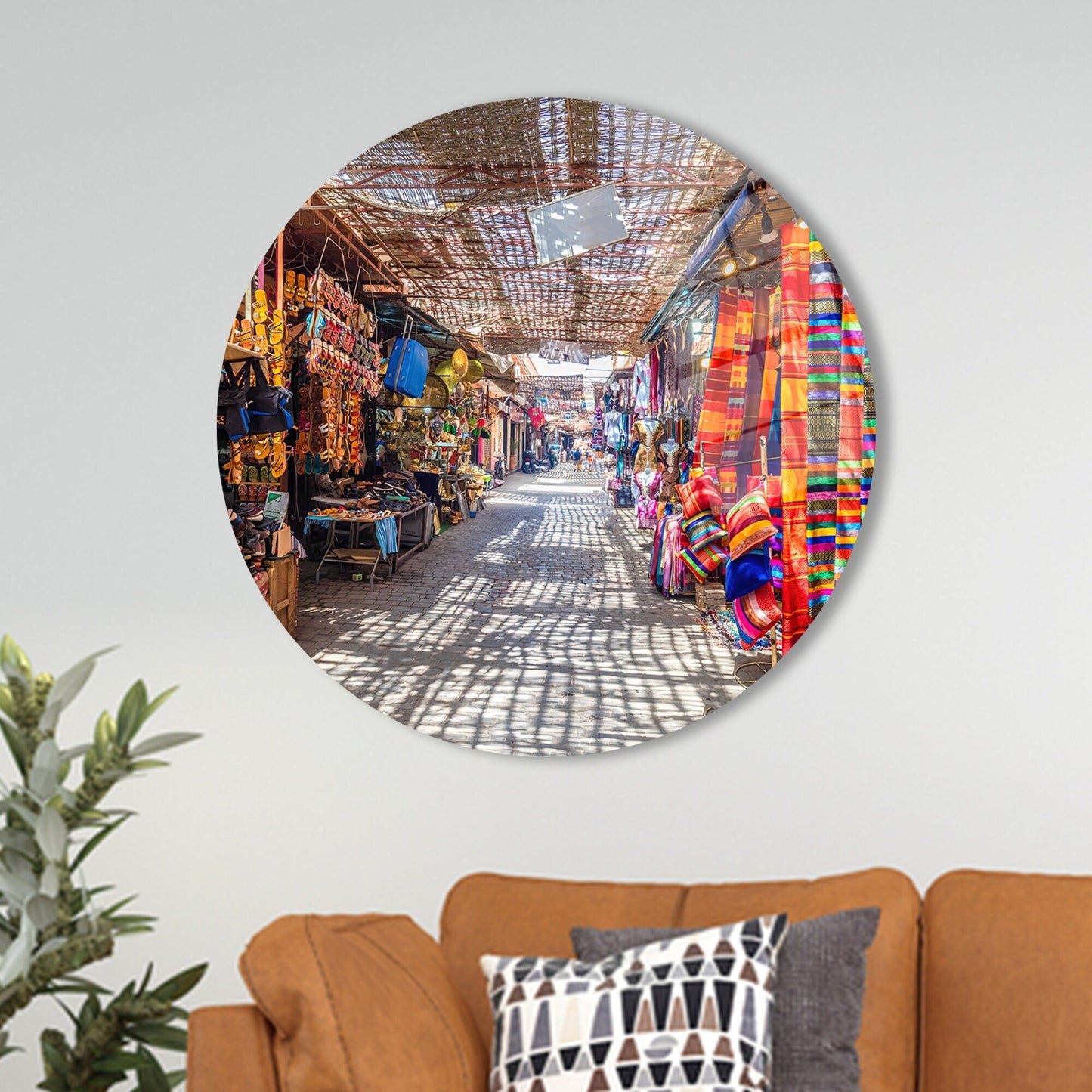 Old Medina Marrakech Glass Wall Art