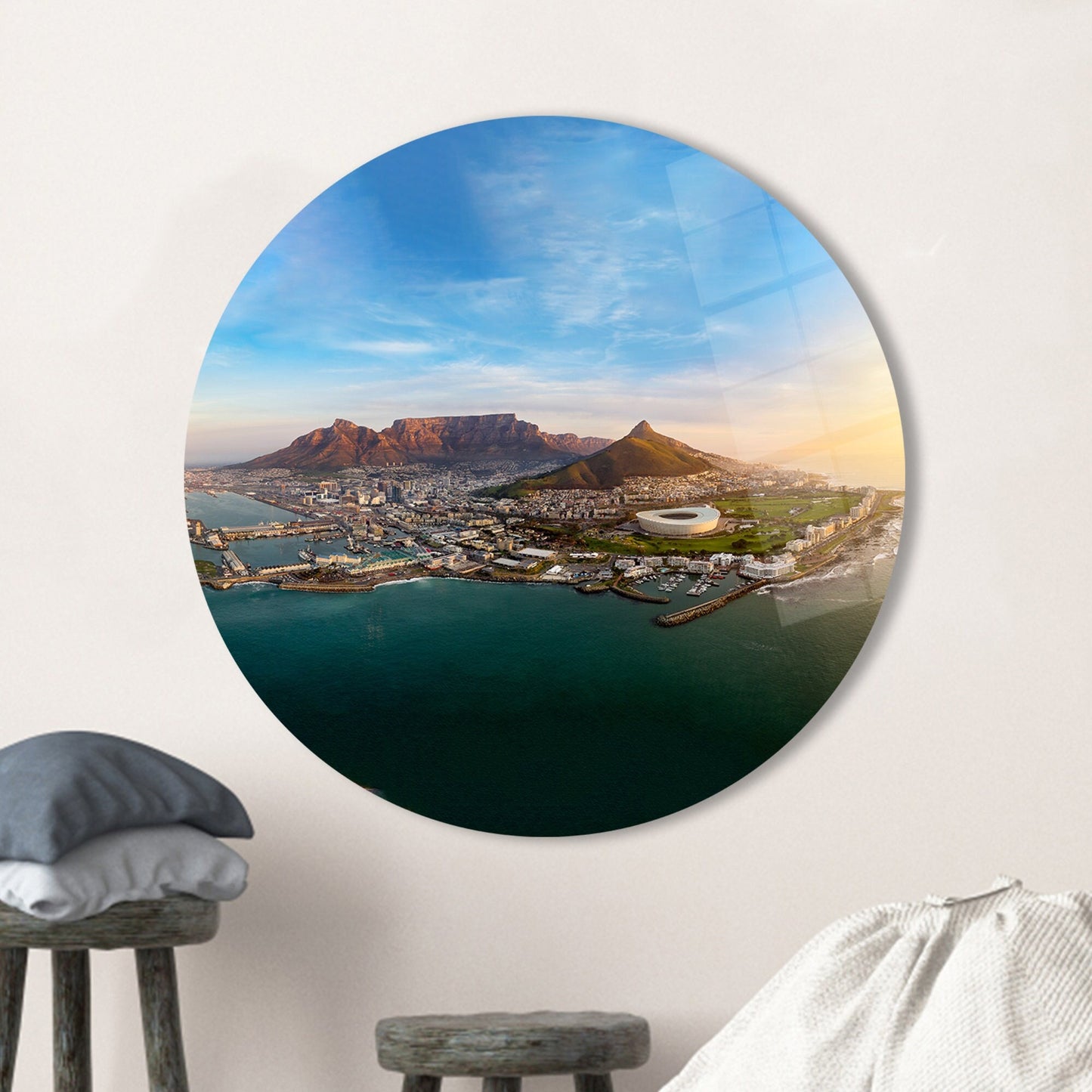 Table Mountain National Park Glass Wall Art