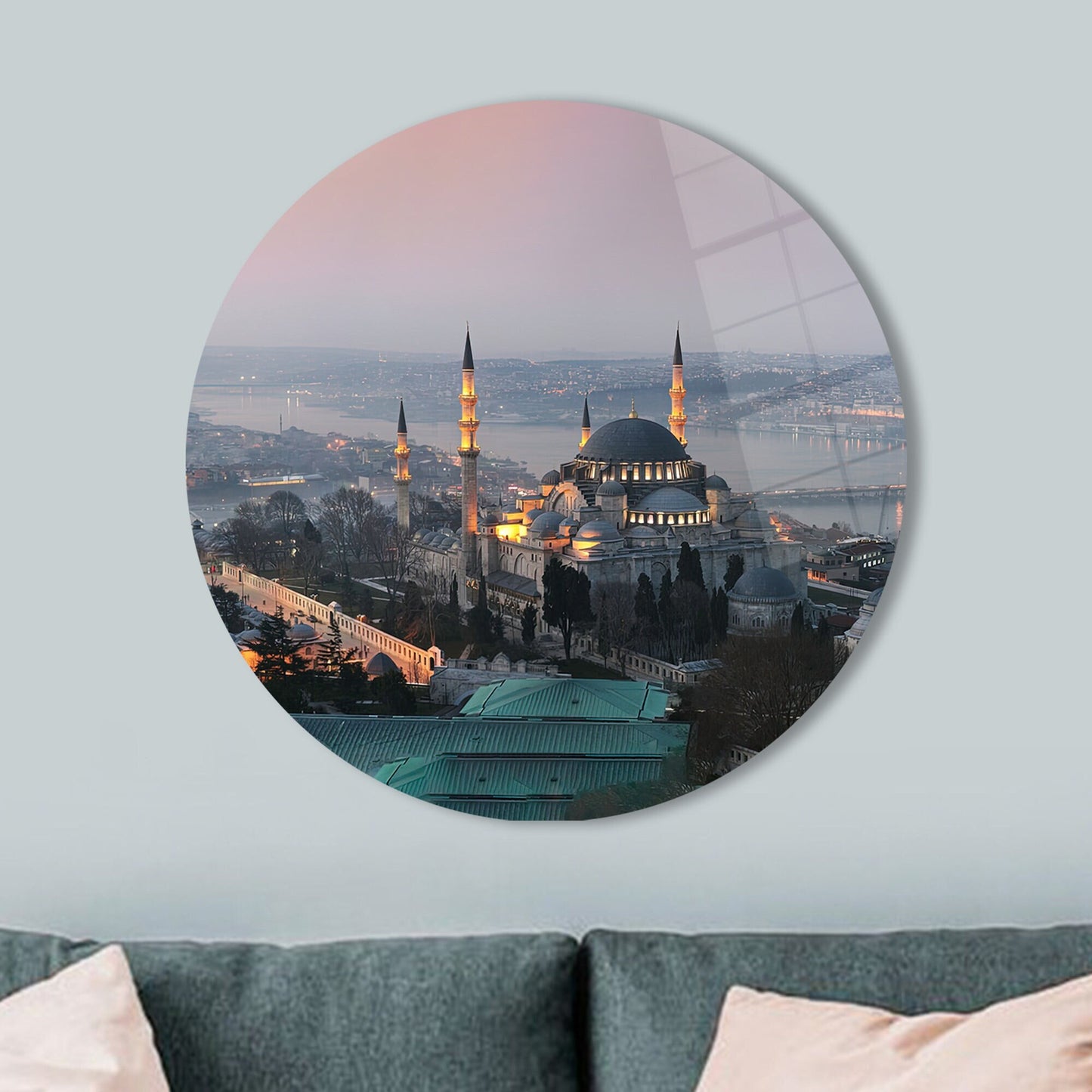 Cityscape Istanbul Travel Glass Wall Art