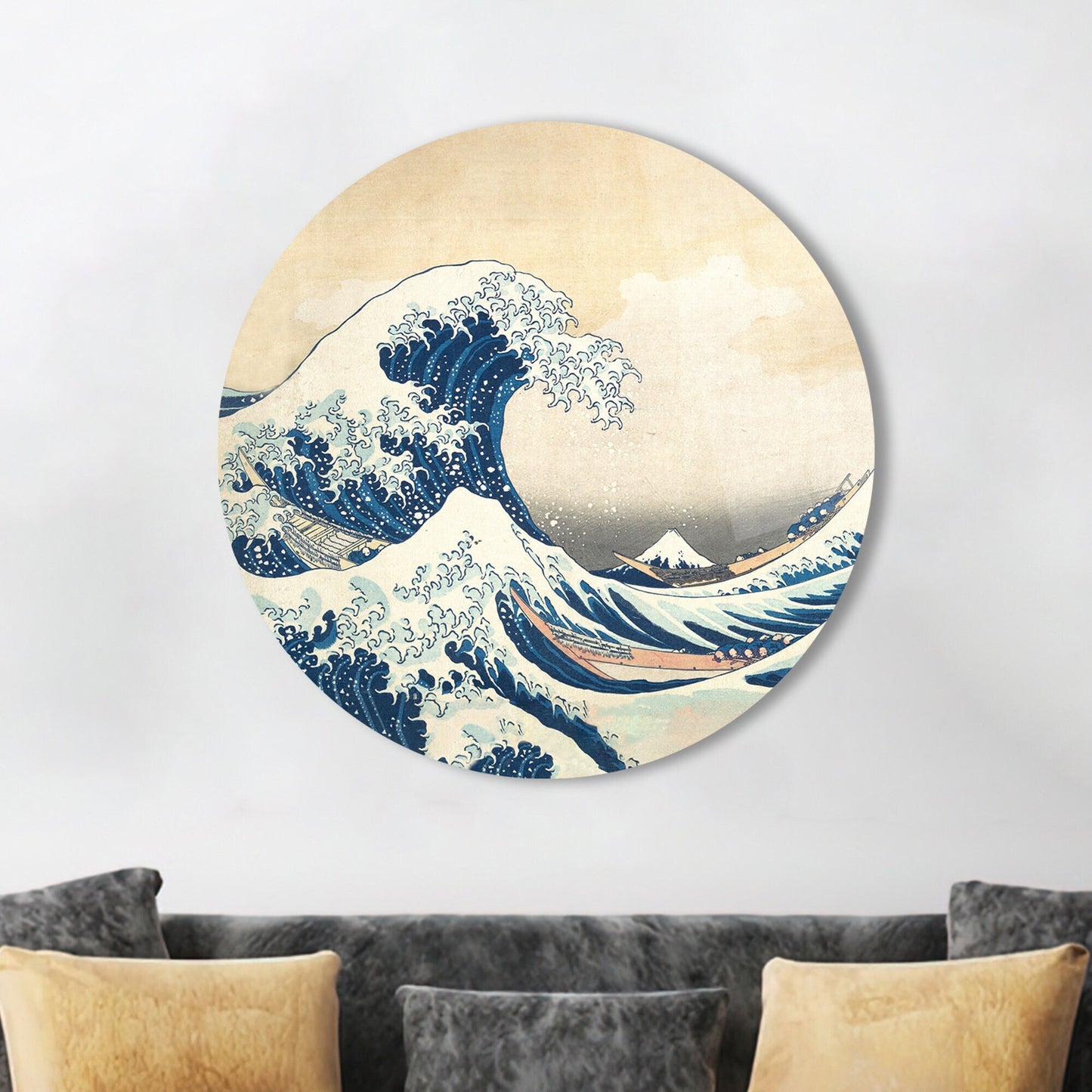 Rough Sea Wave Seascape Glass Wall Art