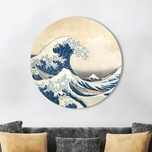 Contemporary Glass Wall Art: Rough Sea Wave Seascape in Tempered Glass
