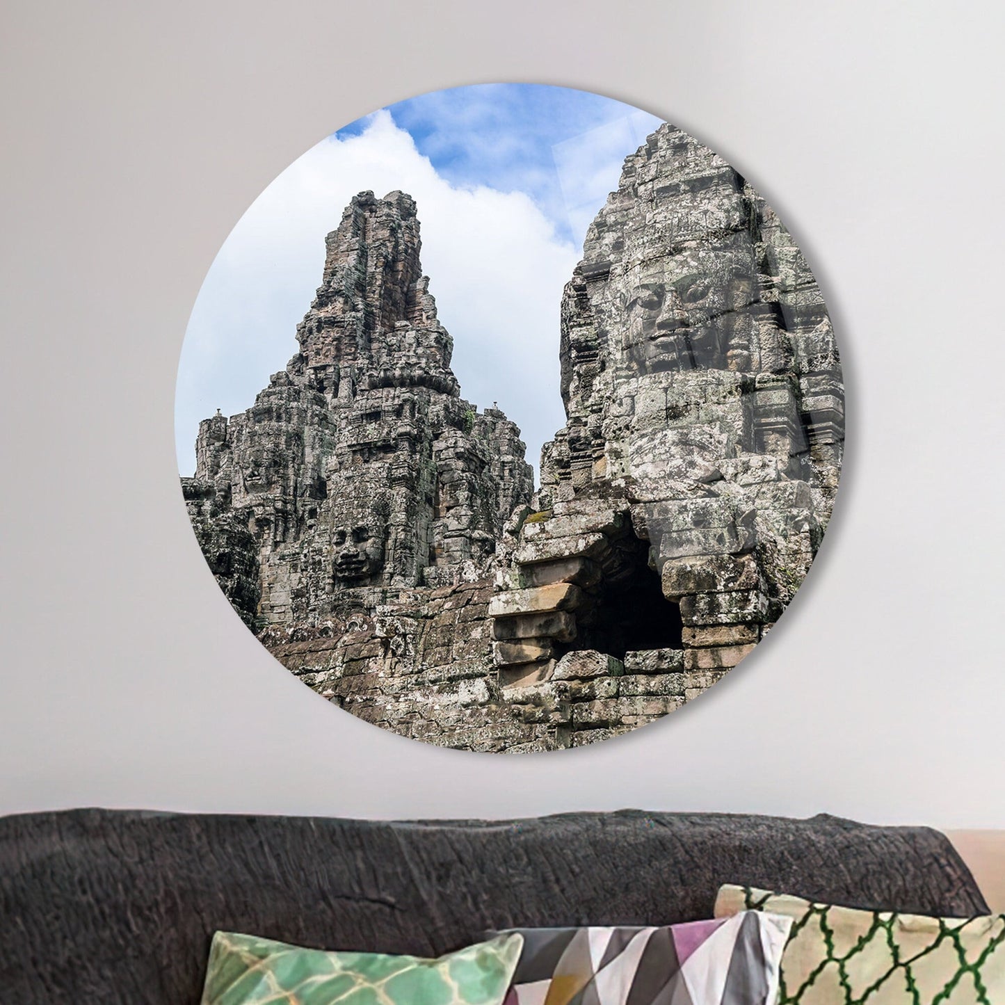 Angkor Thom Landscape Cambodia Glass Wall Art