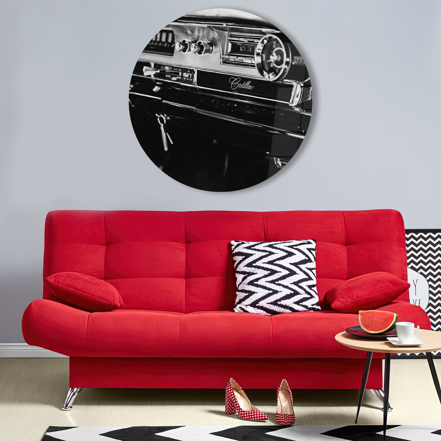 Antique Cadillac Black and Glass Wall Art
