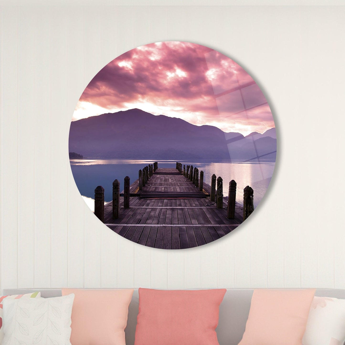 Clouds Ocean Landscape Glass Wall Art