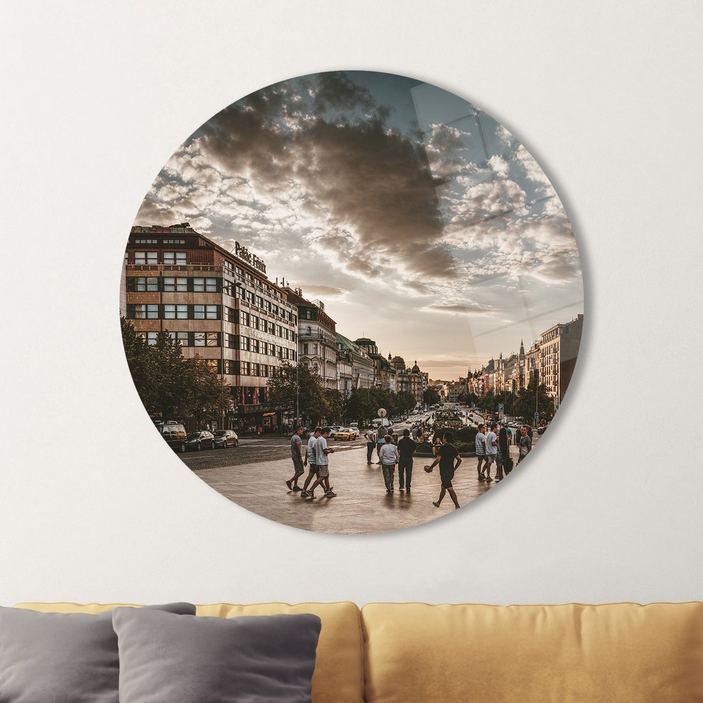 Square Landscape Wenceslas Glass Wall Art