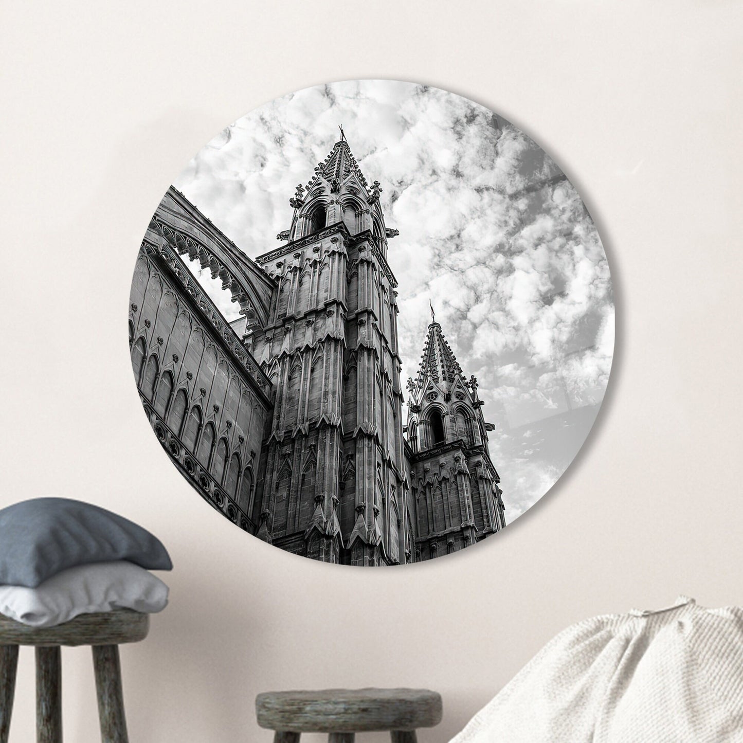 Mallorca Cathedral Spain Landscape Glass Wall Art