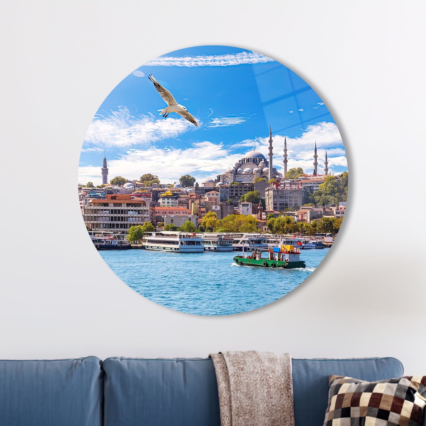 Seascape Istanbul Landscape Glass Wall Art
