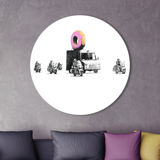 Abstract Glass Wall Art in Tempered Glass - Modern Graffiti Design