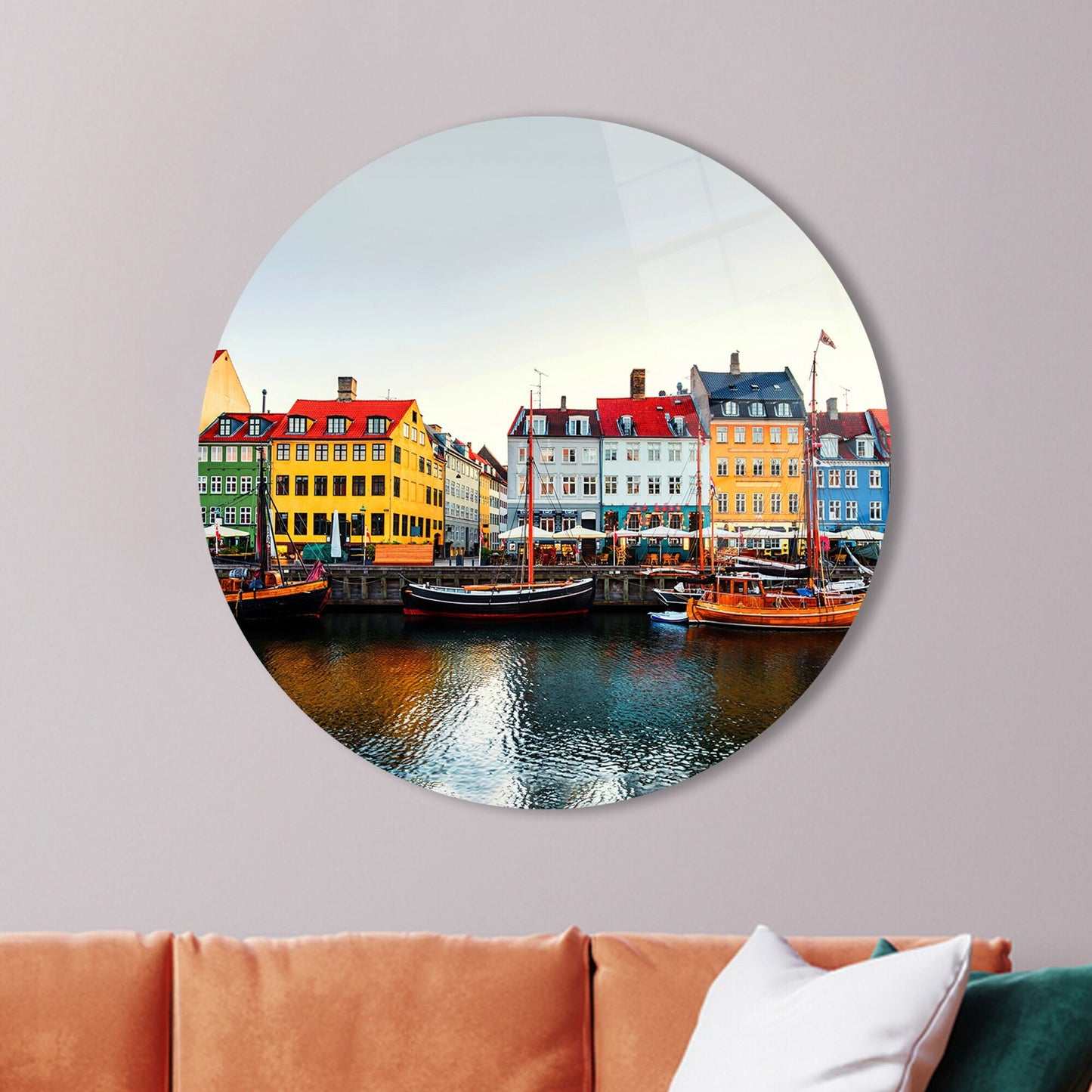 Copenhagen Landscape Denmark Nyhavn Glass Wall Art