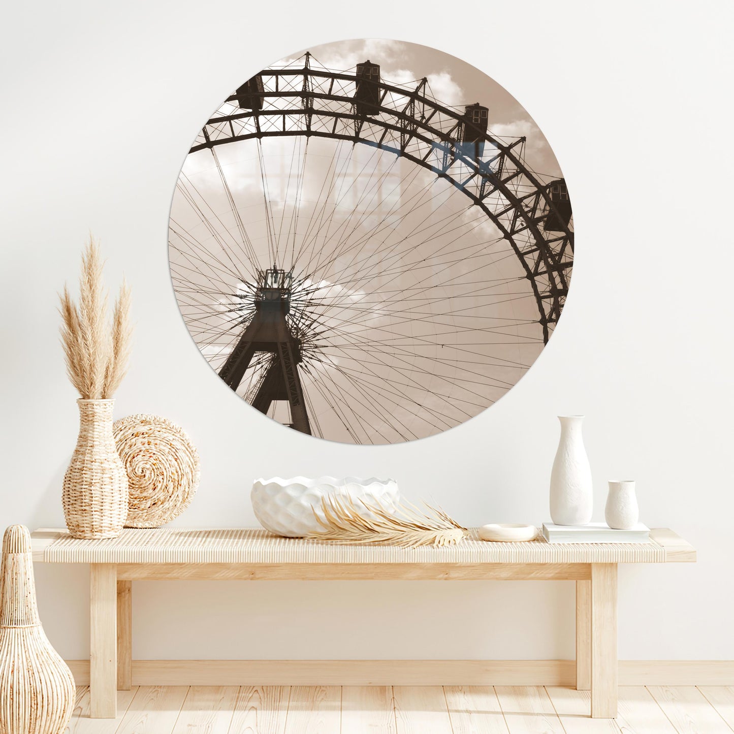 Amusement Park Landscape Glass Wall Art
