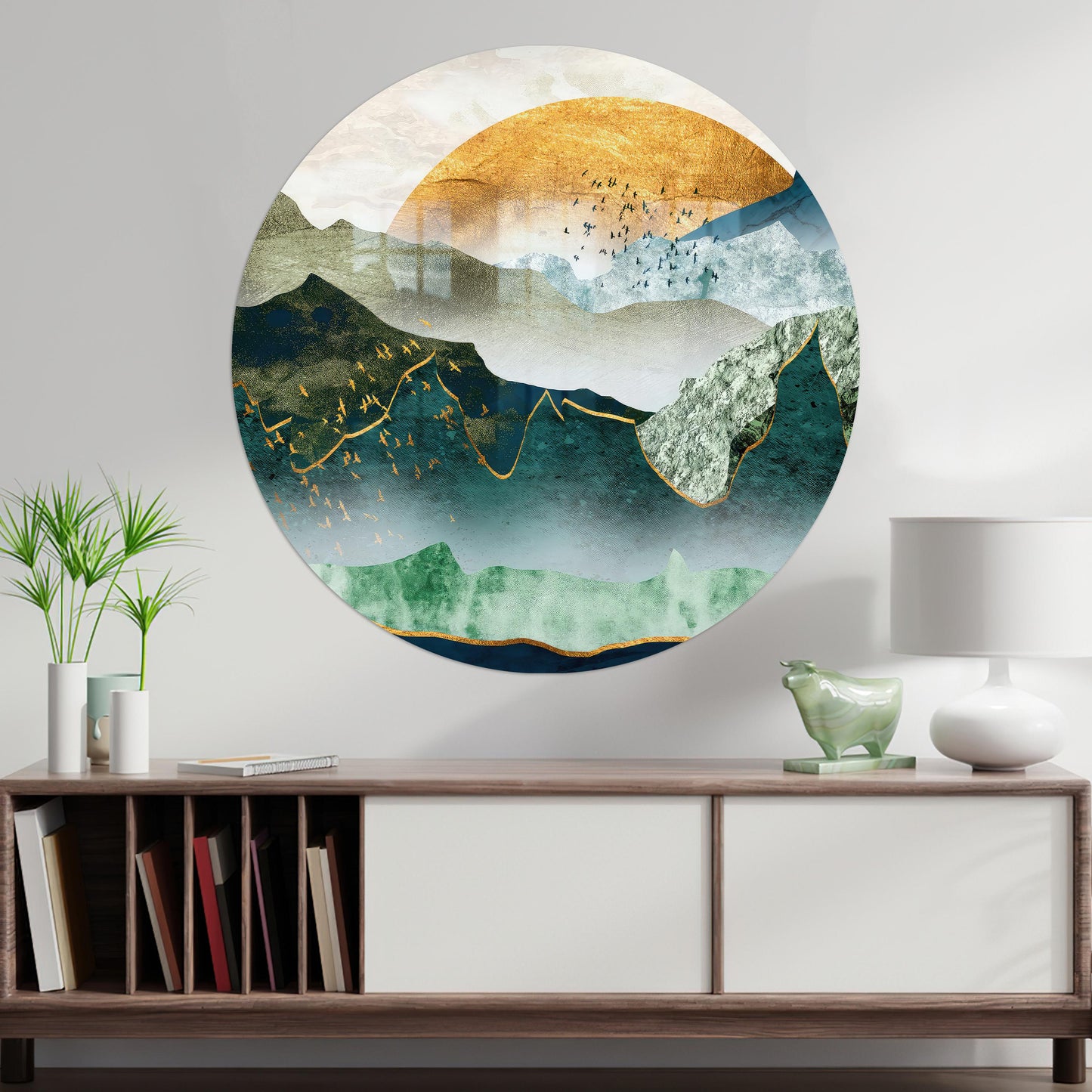 Blue Ridge Mountains Abstract Glass Wall Art