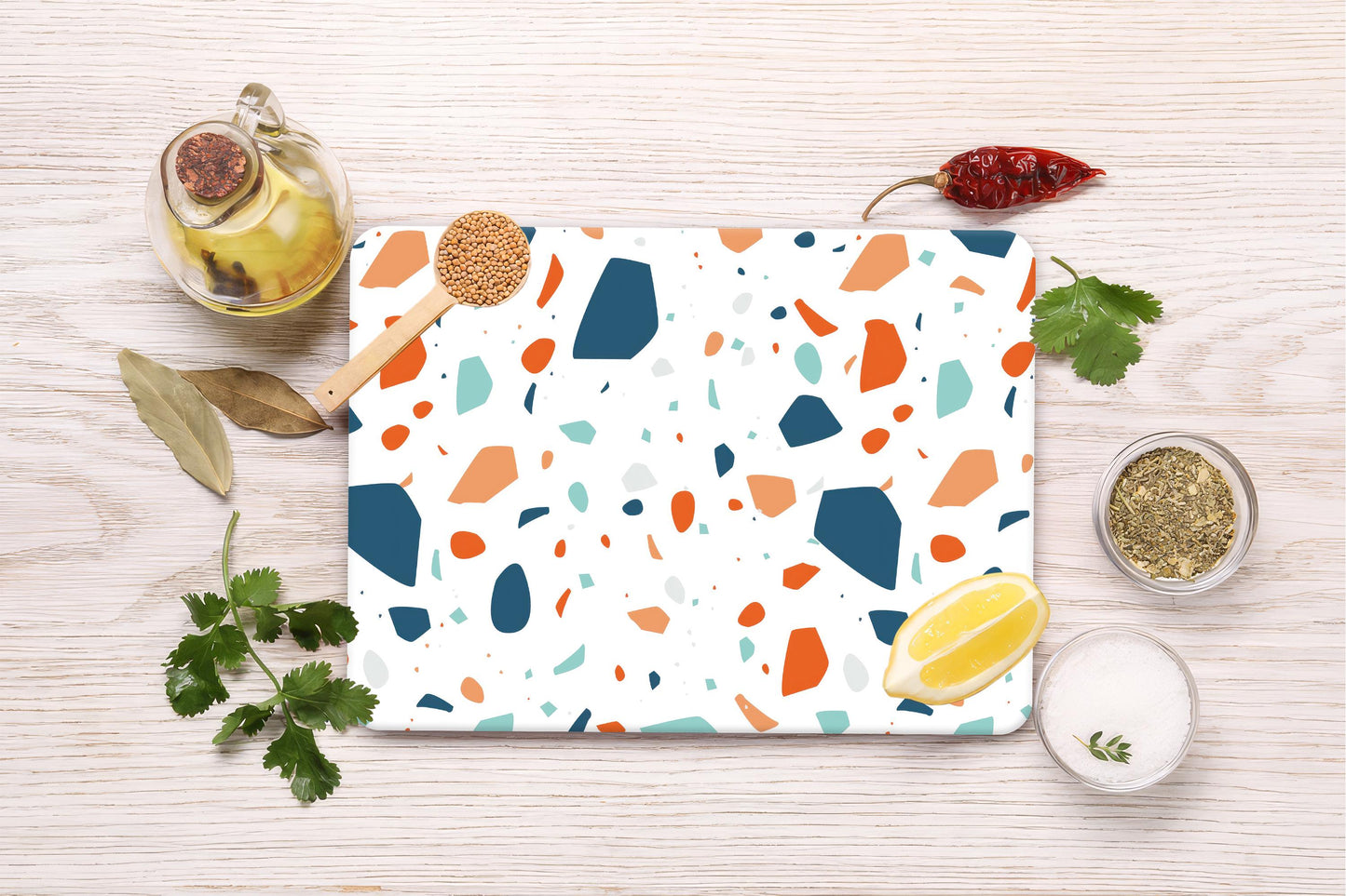 Terrazzo Vibrant Glass Cutting Board
