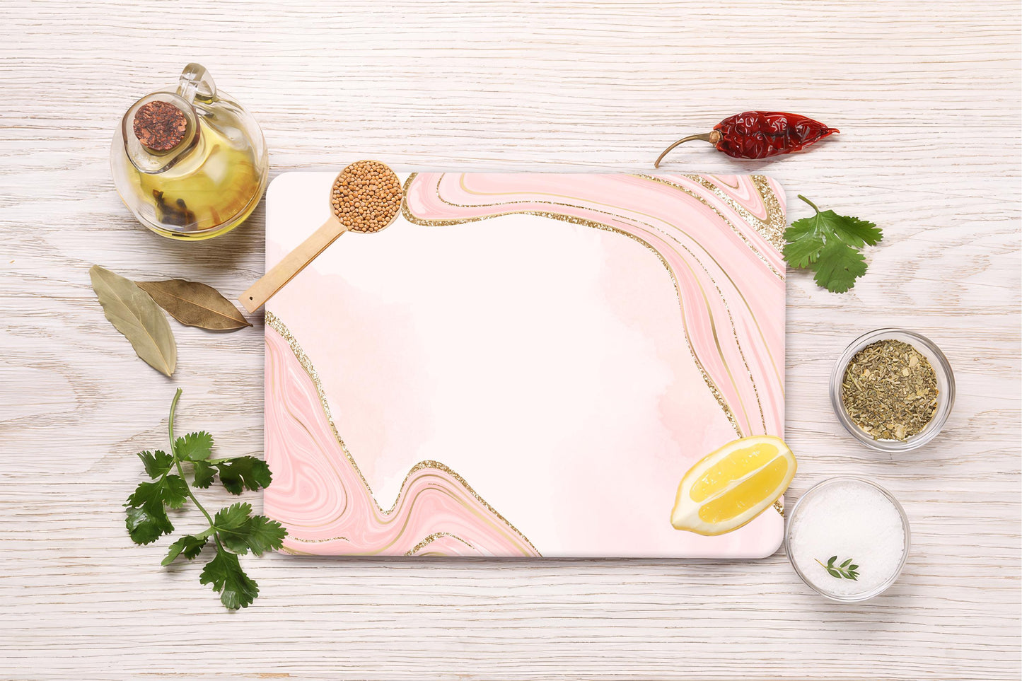 Pink Marble Glass Cutting Board