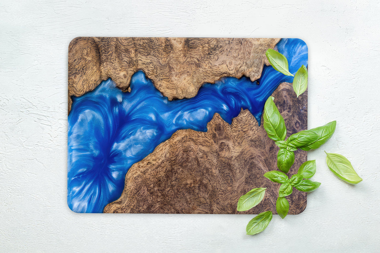 Epoxy Woodgrain Glass Cutting Board