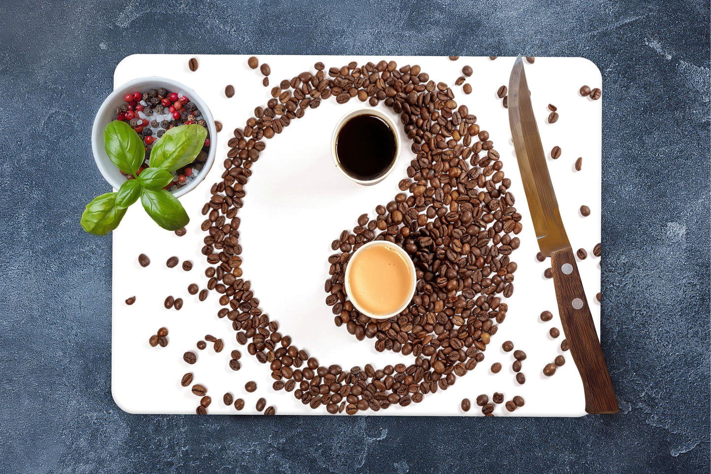 Coffee Lovers Glass Cutting Board