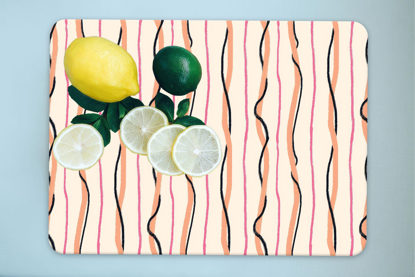 Abstract Tempered Glass Cutting Board: Boho Kitchen Decor