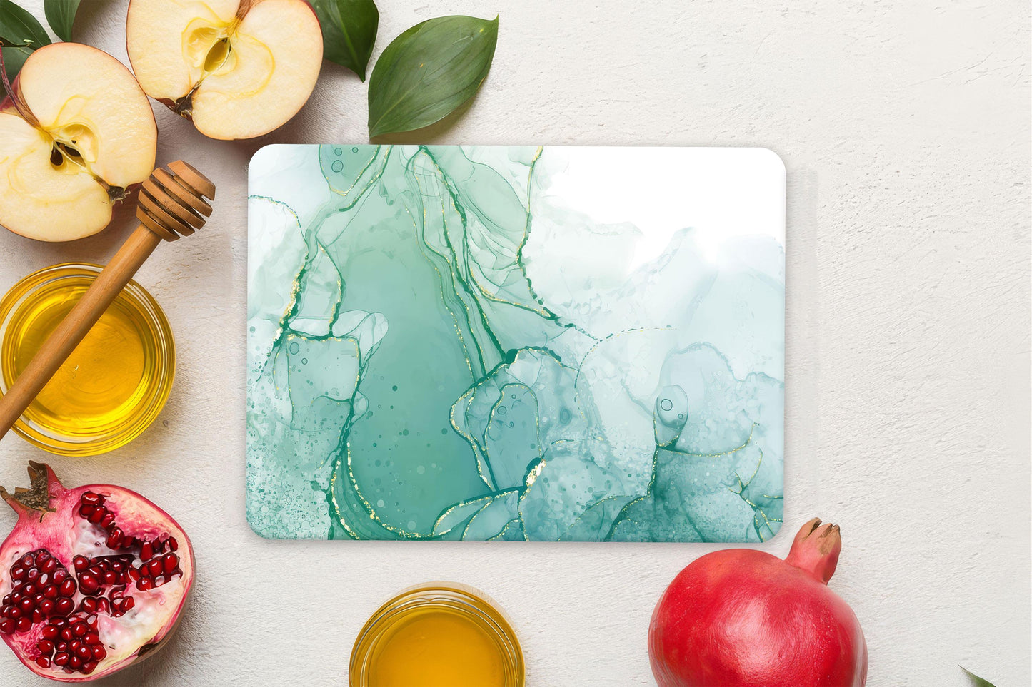 Green Marble Glass Cutting Board