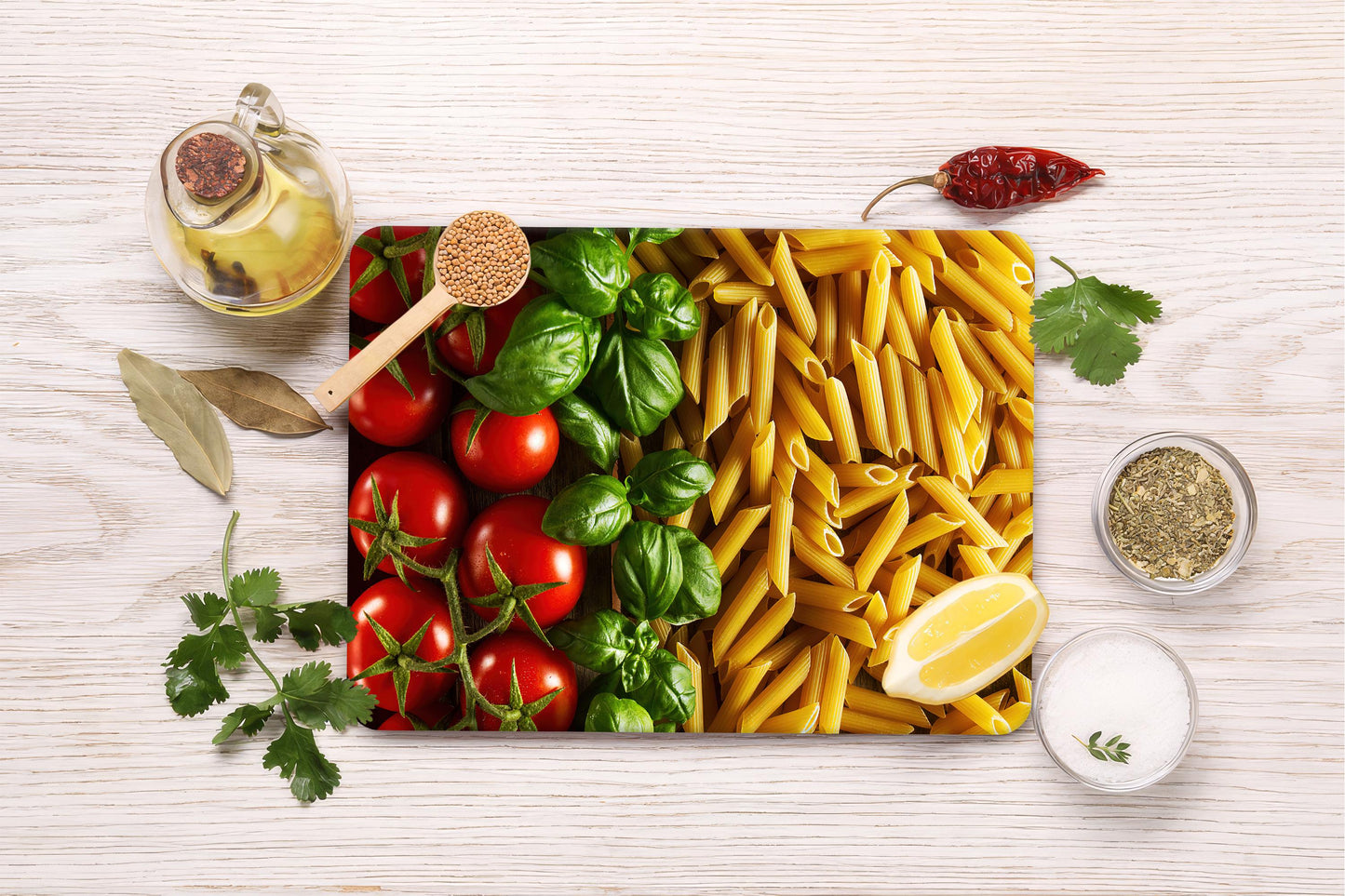 Italian Pasta Glass Cutting Board