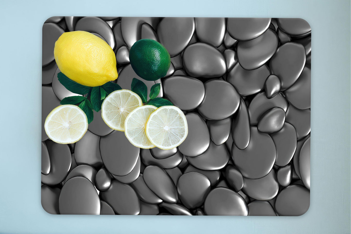 Gray Sleek Essential Glass Cutting Board