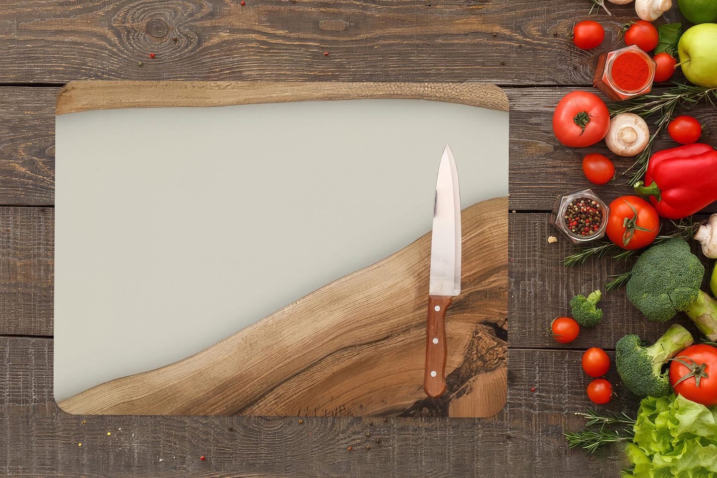 Woodgrain Glass Cutting Board