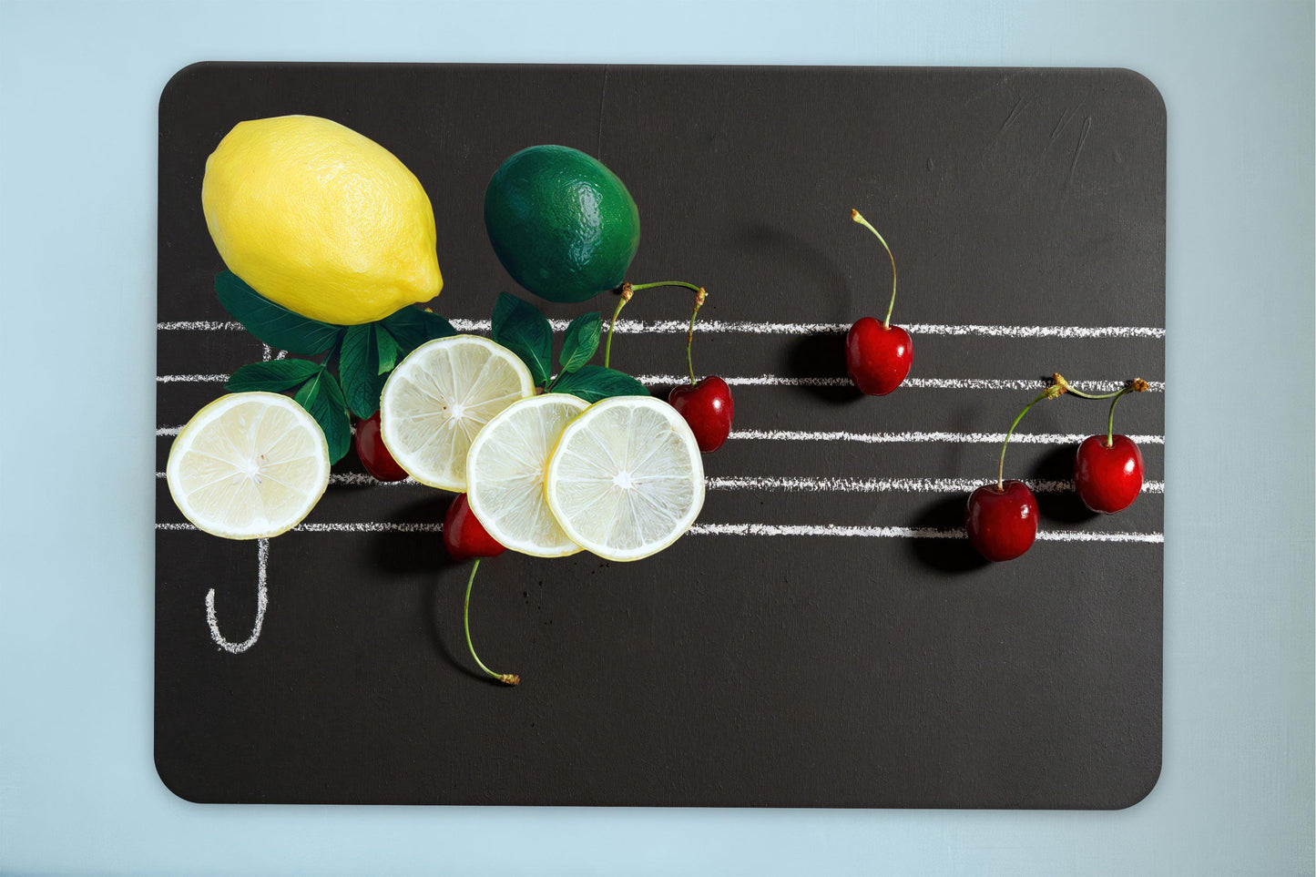 Music Notes Glass Cutting Board