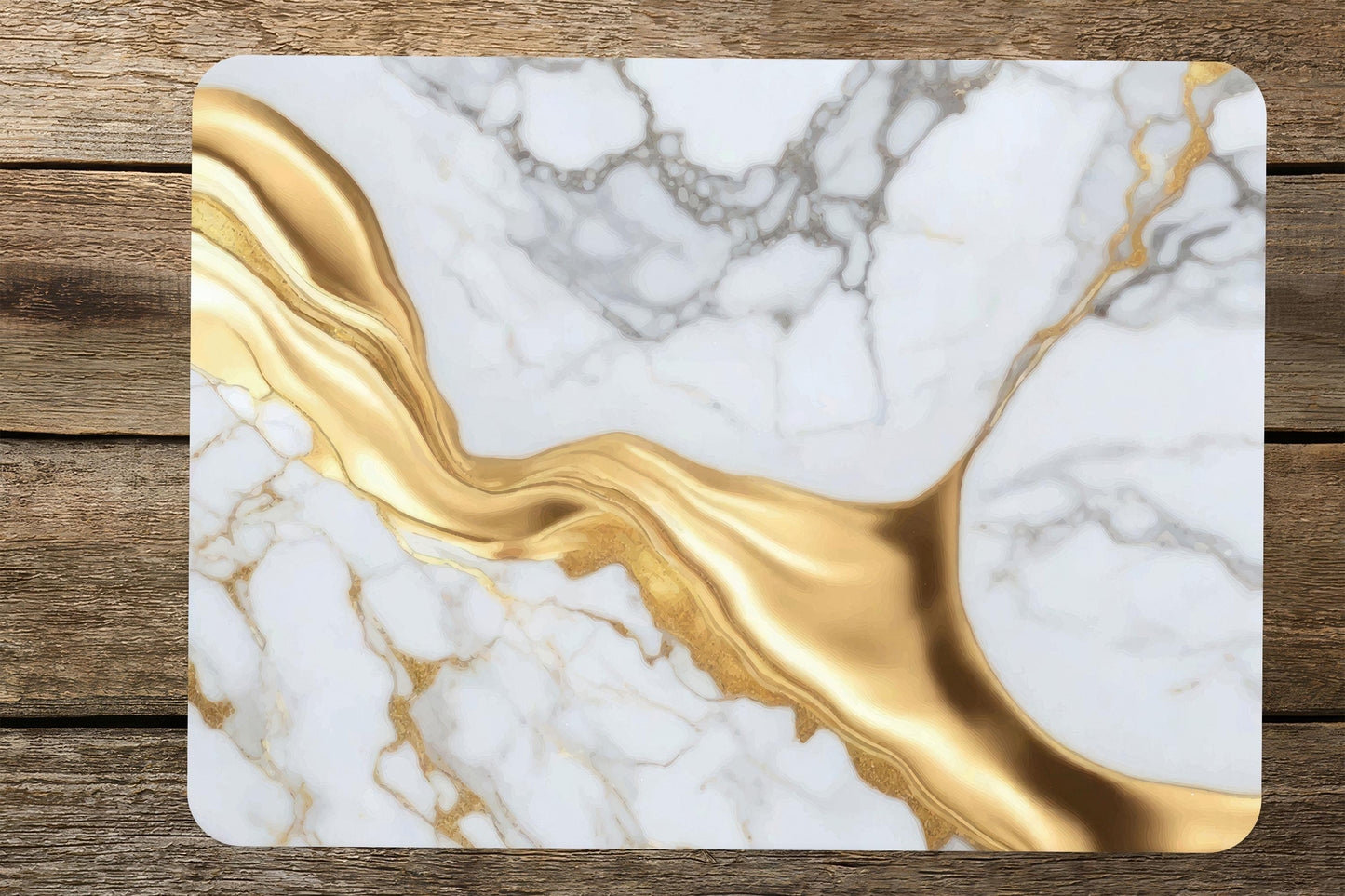 Modern Marble Texture Tempered Glass Cutting Board: Golden Streaks