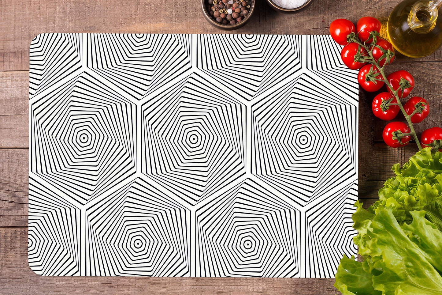 Geometric Glass Cutting Board