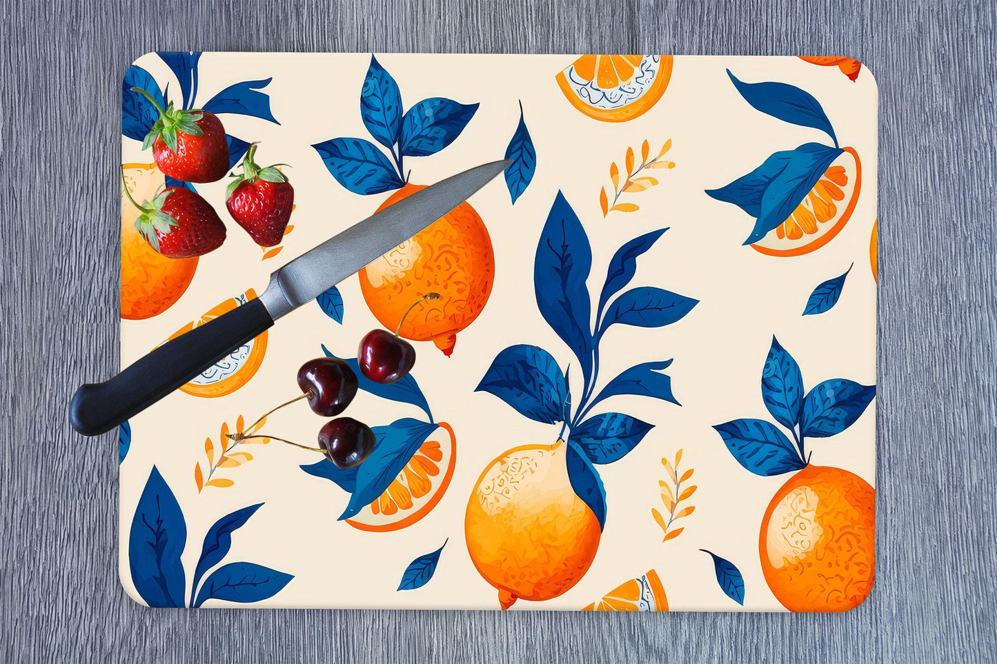 Orange Glass Cutting Board