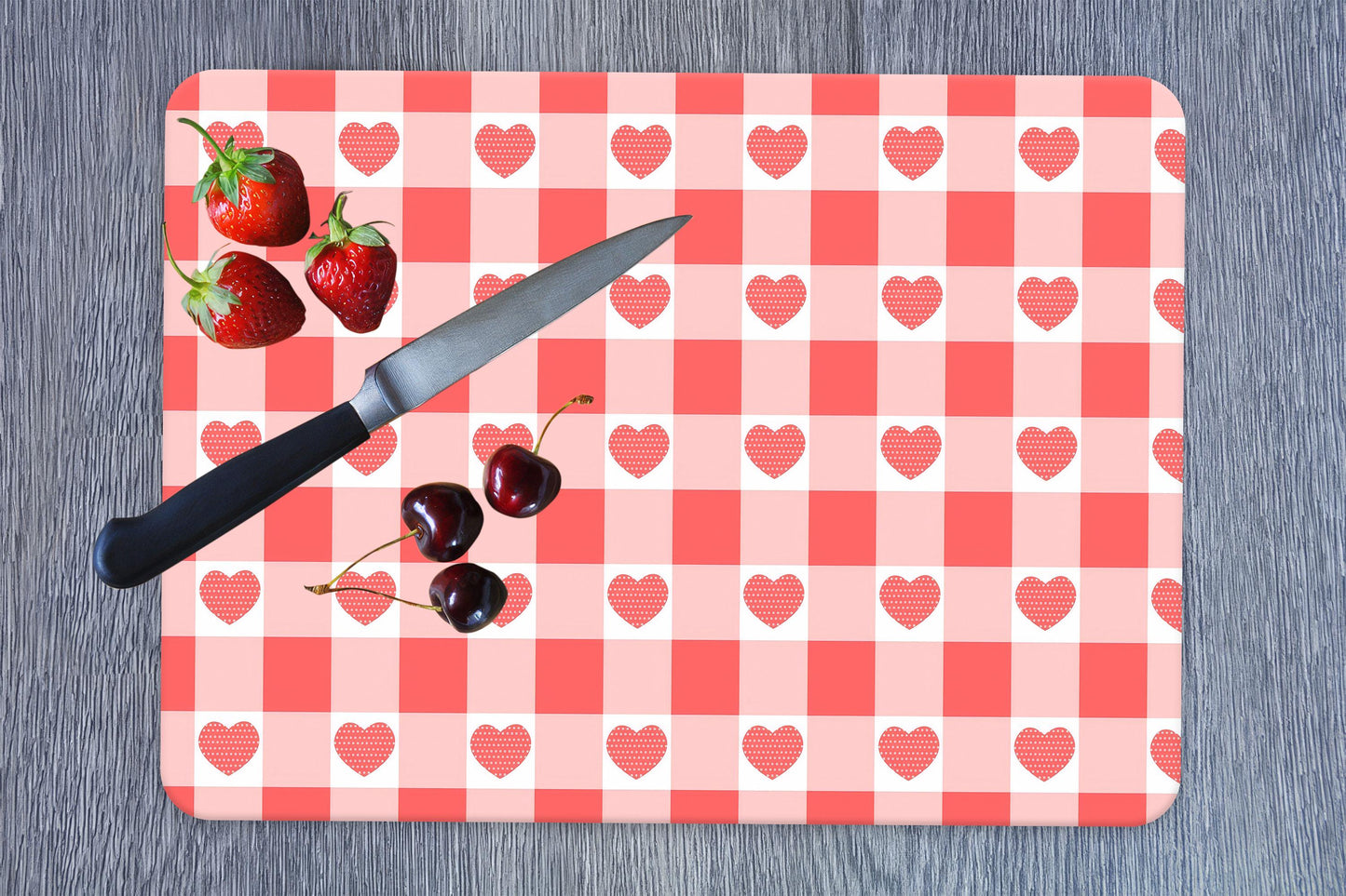Red Essential Glass Cutting Board