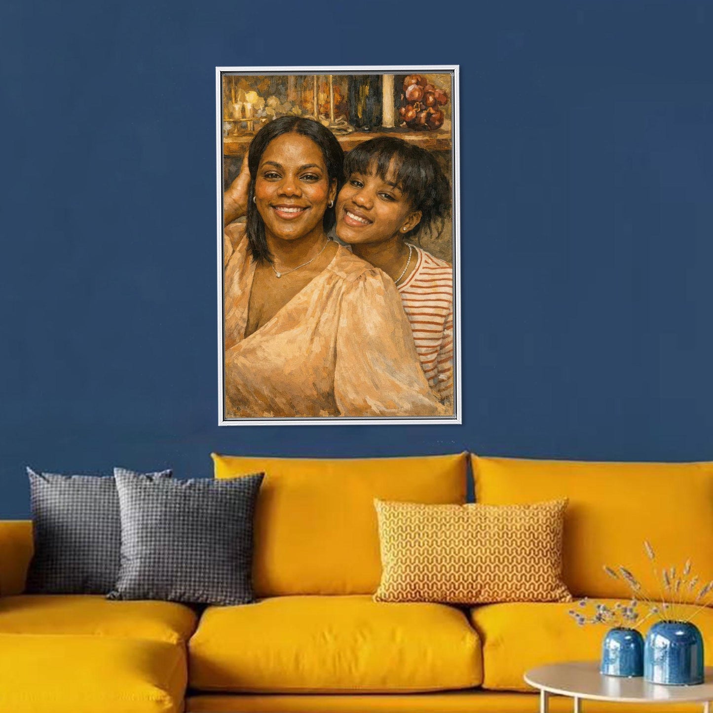 Mother Portrait Photo Painting Mom Canvas Print