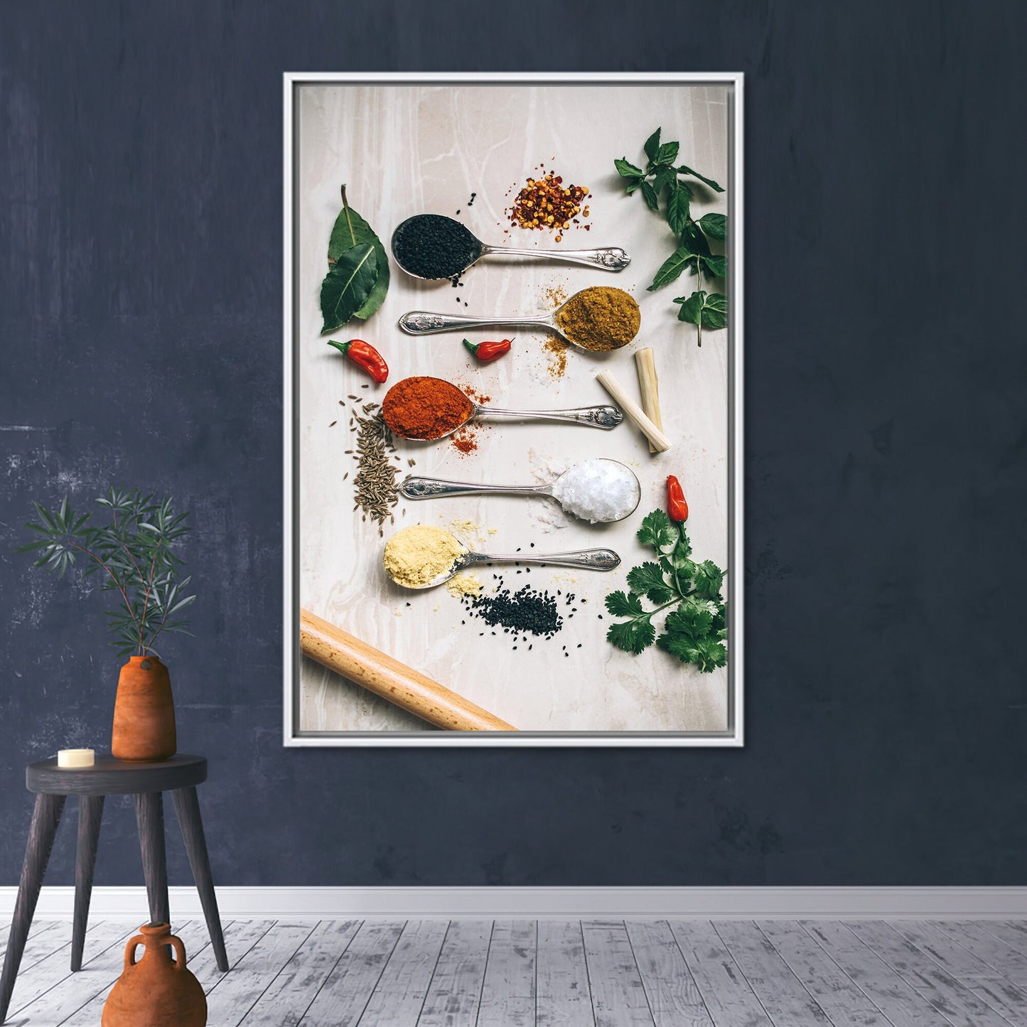 Spoon Herbs Foods Canvas Print