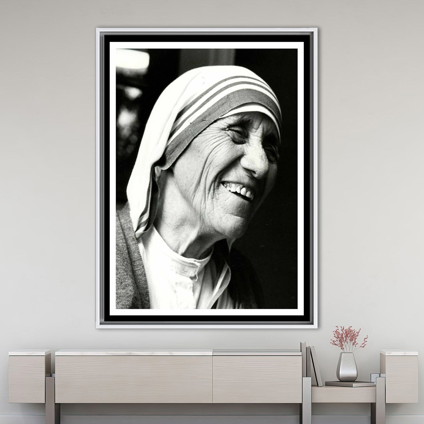 Mother Teresa Portrait Inspirational Canvas Print