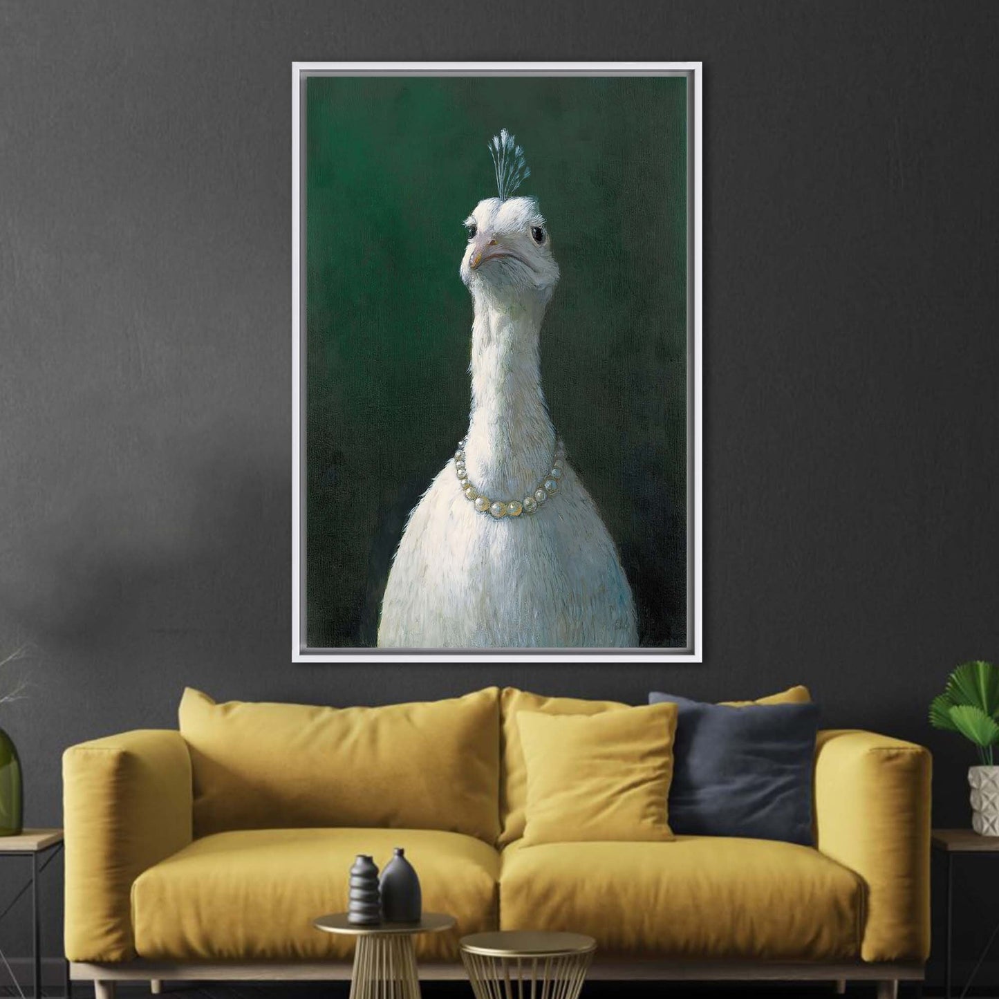 Peacock Pearls Fowl Canvas Print