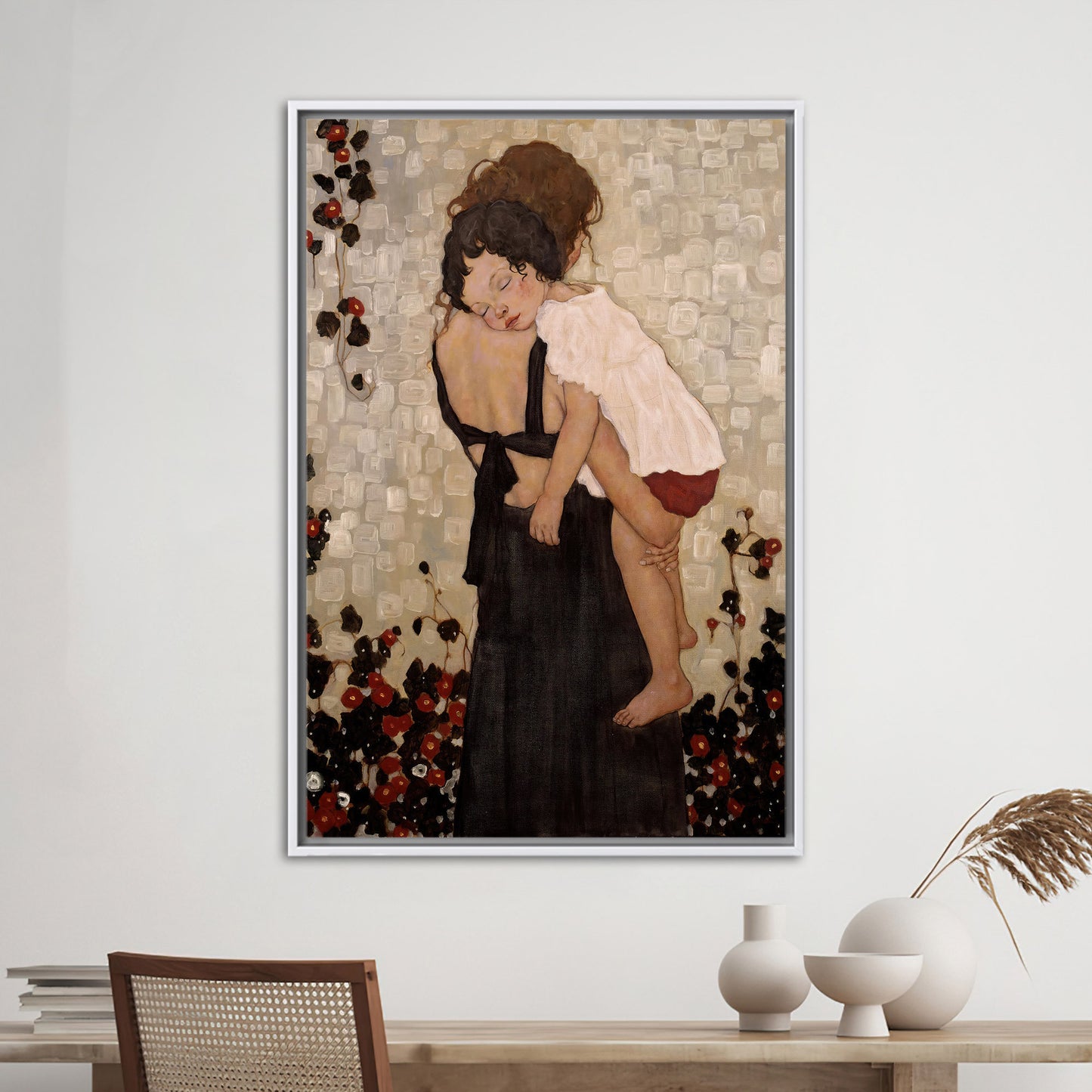 Mother and Child by Gustav Canvas Print