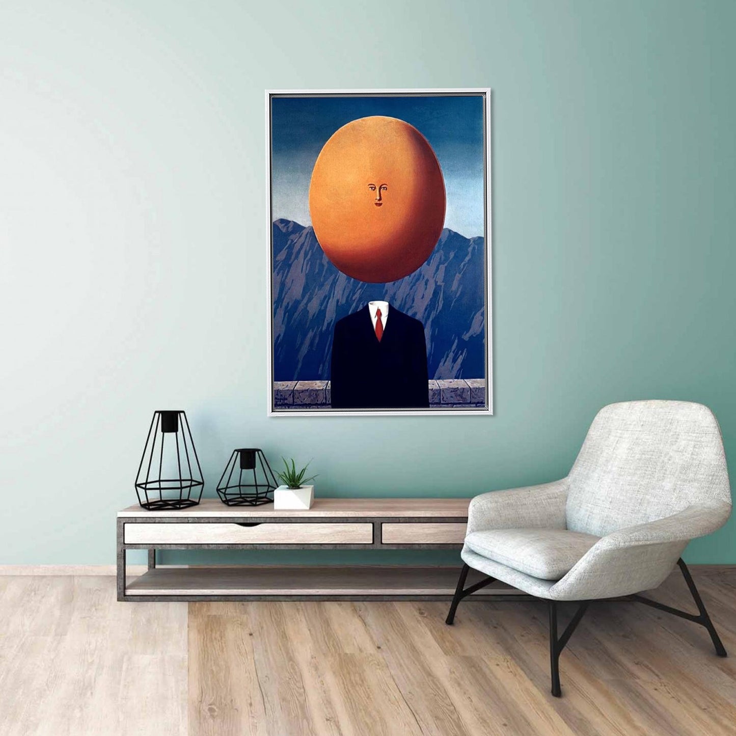 Surreal Christmas Abstract Man Baby Canvas Print
