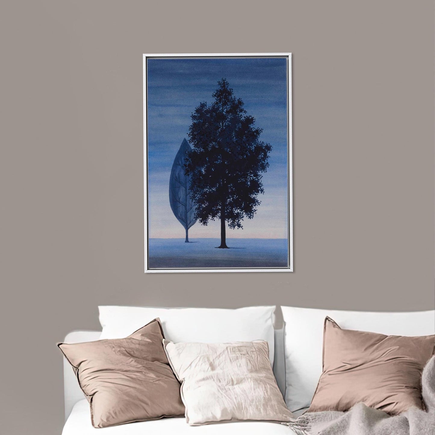 Navy Blue Surreal La Clairvoyance Canvas Print